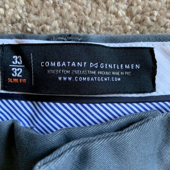 GREY SLIM FIT STRETCH CHINO PANT - Picture 3 of 3